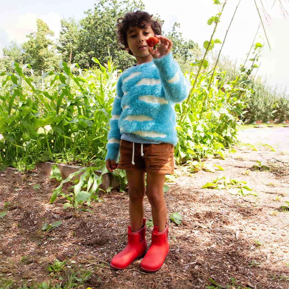 Bobbi Kids Wellington Boot // Chilli Red - Image 7