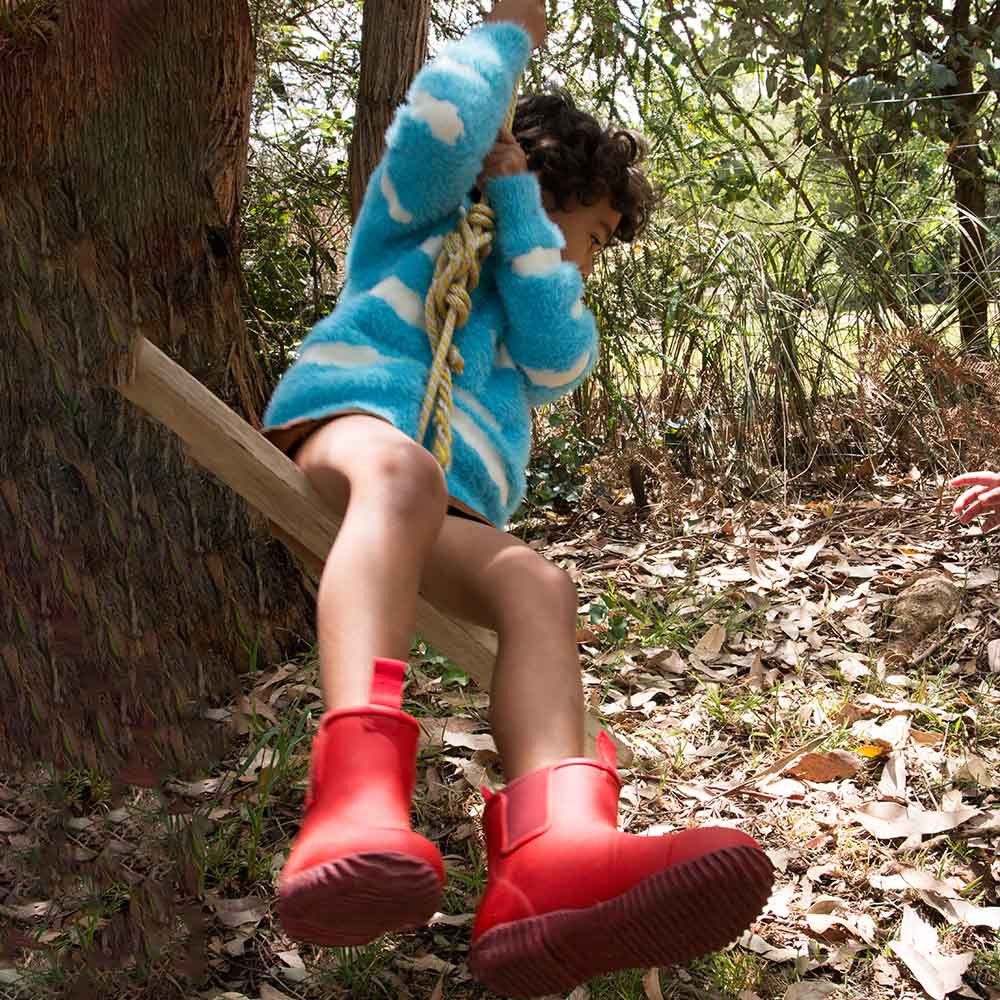 Bobbi Kids Wellington Boot // Chilli Red - Image 8
