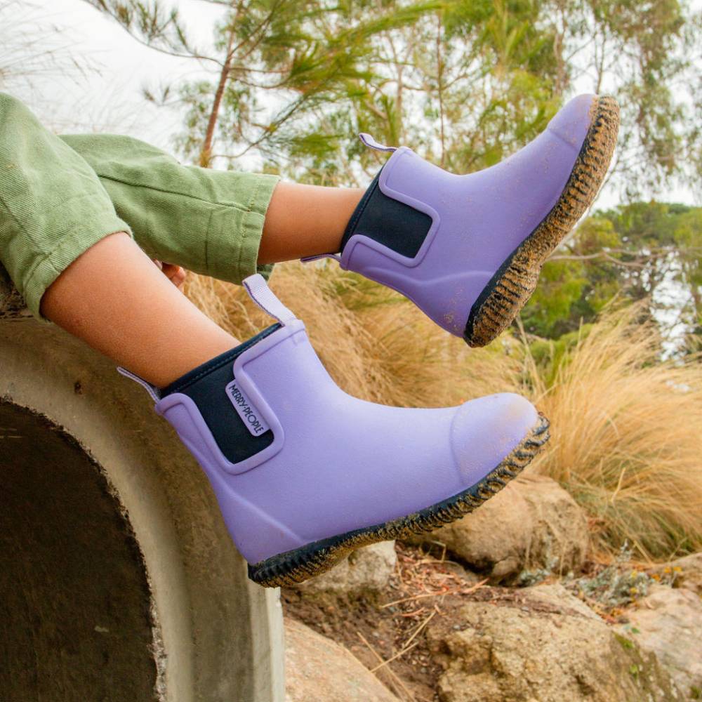 Bobbi Kids Wellington Boot // Lavender & Navy - Image 4