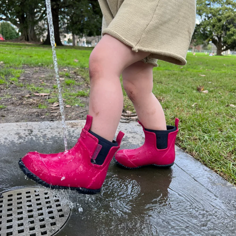 Bobbi Kids Wellington Boot // Magenta & Navy [Retired] - Image 5