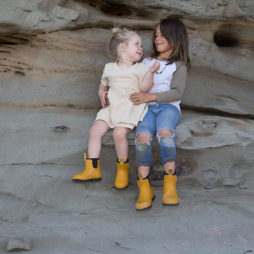 Bobbi Kids Wellington Boot // Mustard Yellow - Image 4