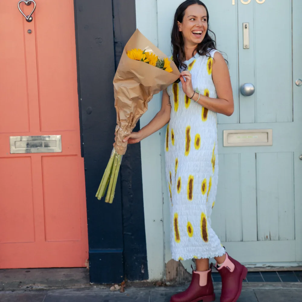 Bobbi Red Wellington Boot // Beetroot & Light Pink [Retired] - Image 10