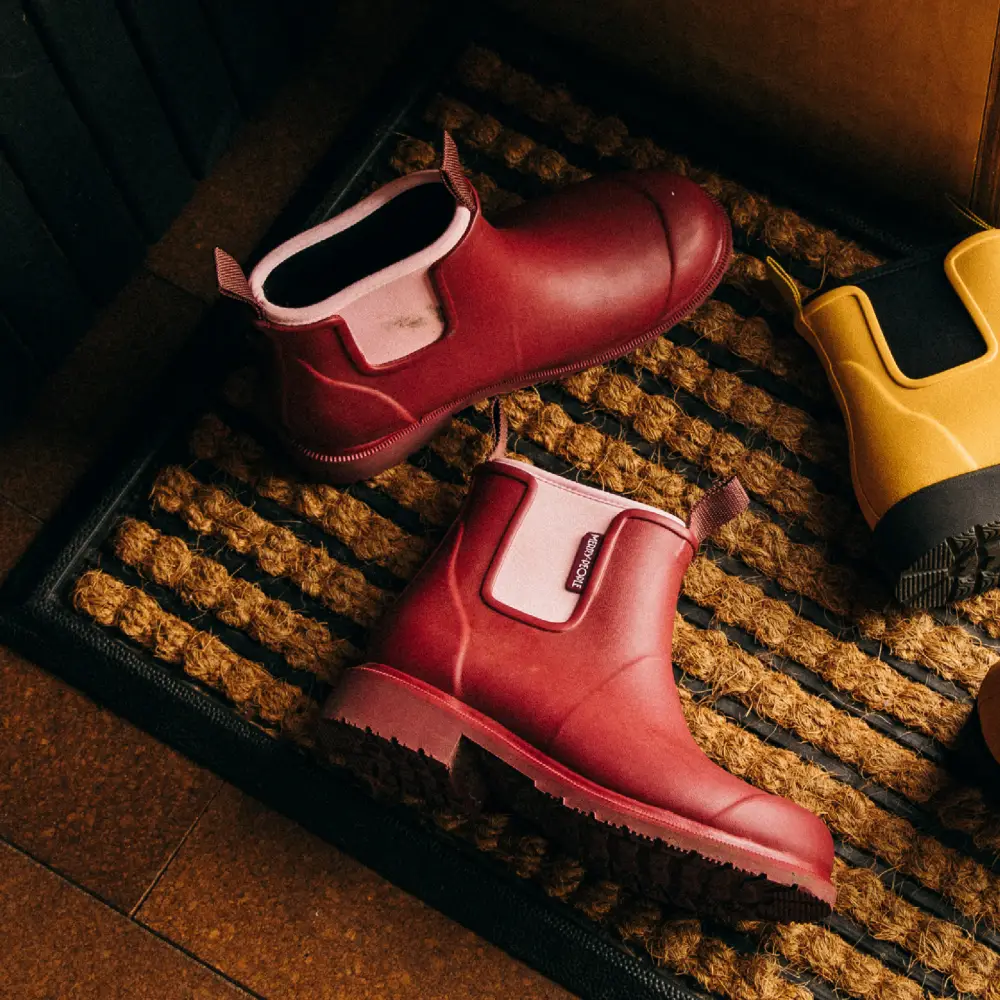 Bobbi Red Wellington Boot // Beetroot & Light Pink [Retired] - Image 16