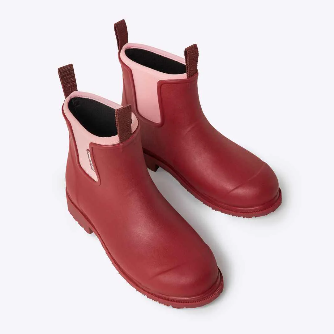 Bobbi Red Wellington Boot // Beetroot & Light Pink [Retired] - Image 4