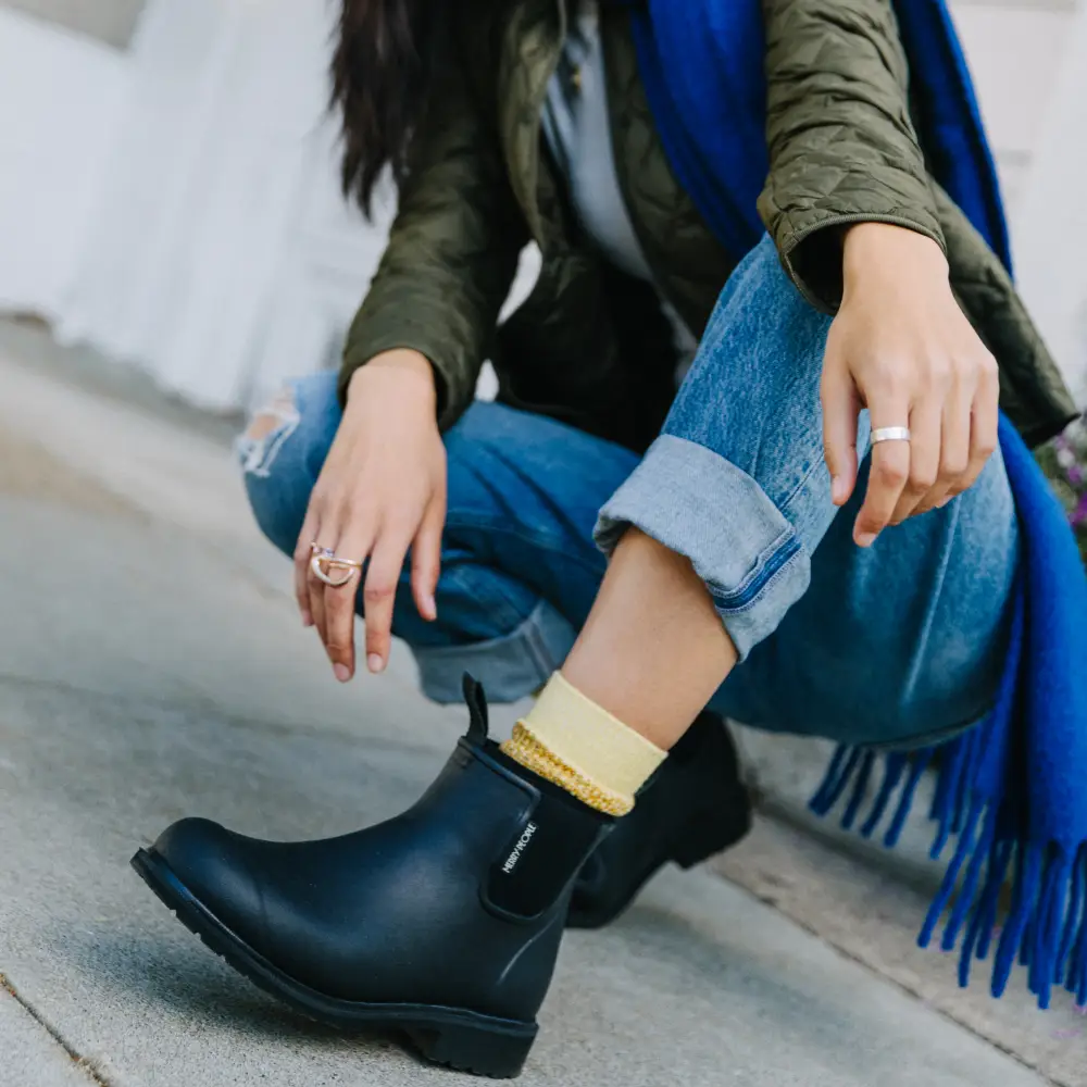Bobbi Wellington Boot // Black & Black - Image 10