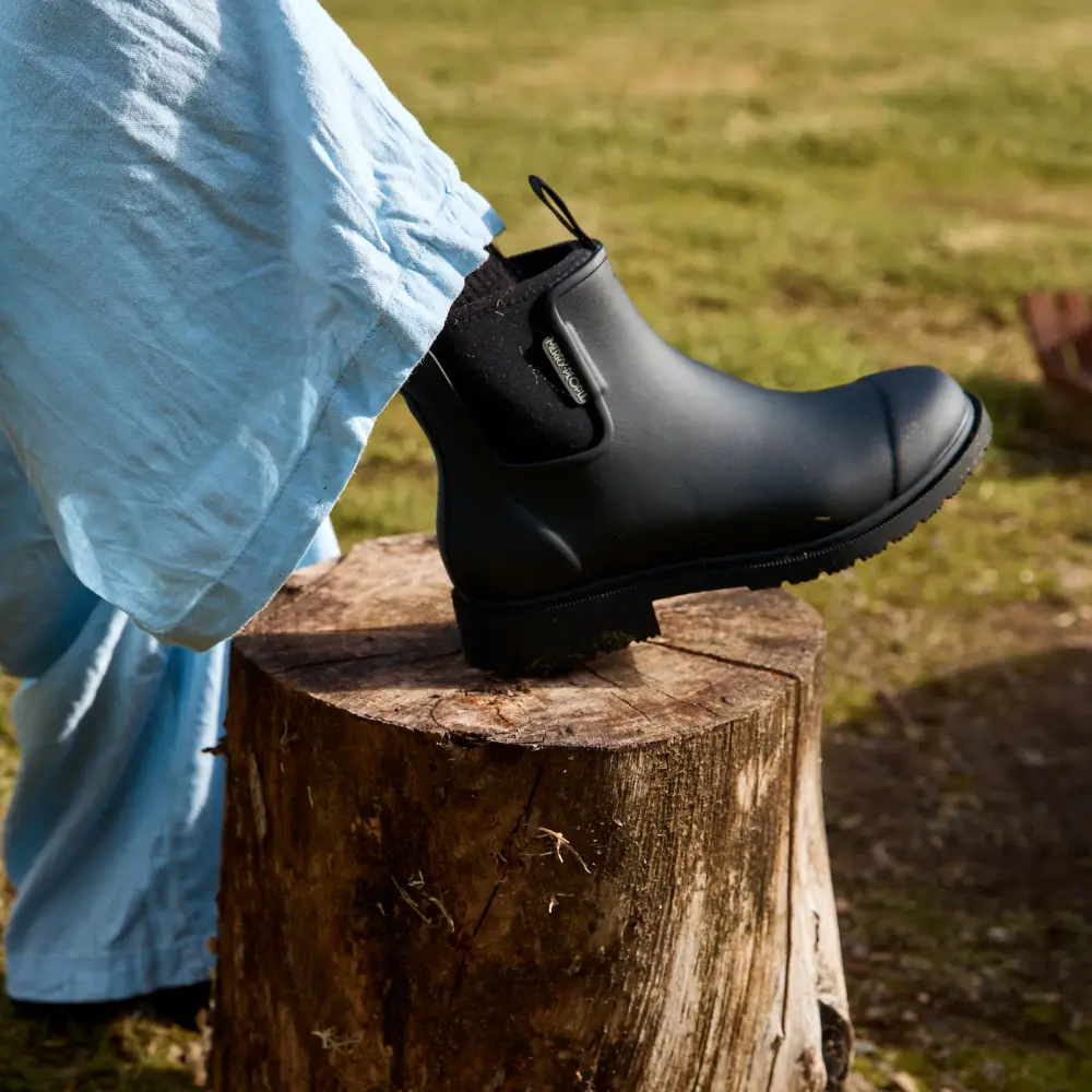 Bobbi Wellington Boot // Black & Black - Image 9