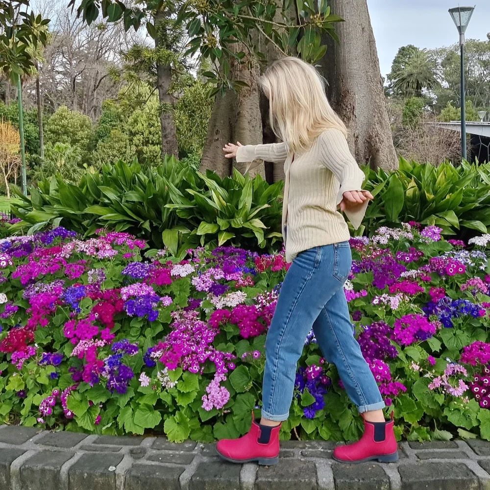 Bobbi Wellington Boot // Magenta & Navy [Retired] - Image 6