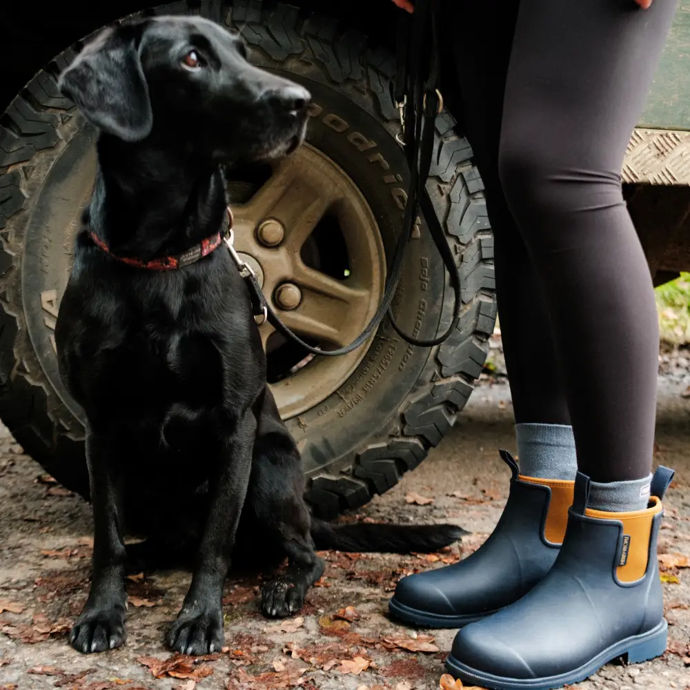 Bobbi Wellington Boot // Oxford Blue & Tan [Retired] - Image 10