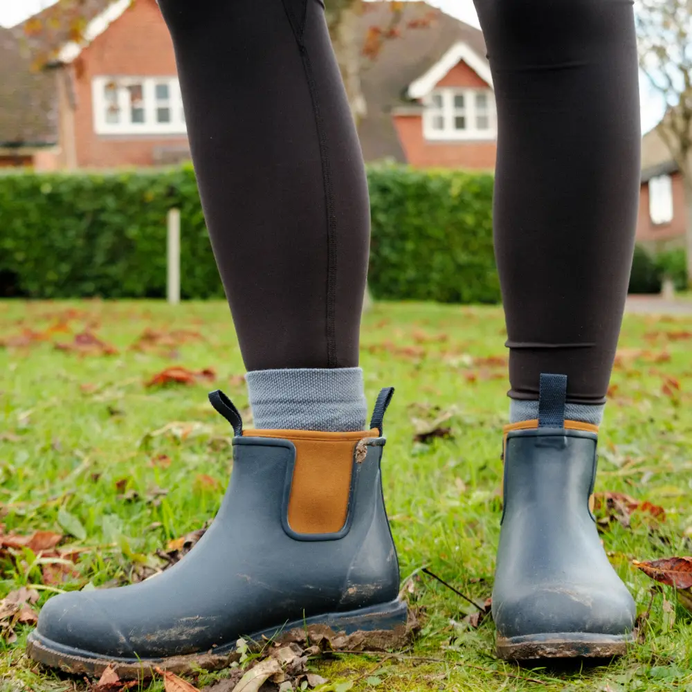 Bobbi Wellington Boot // Oxford Blue & Tan [Retired] - Image 11