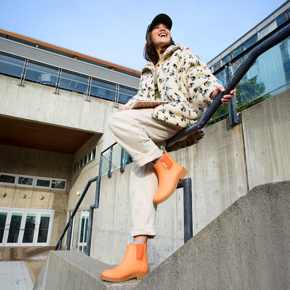 Bobbi Wellington Boot // Sherbet Orange - Image 9
