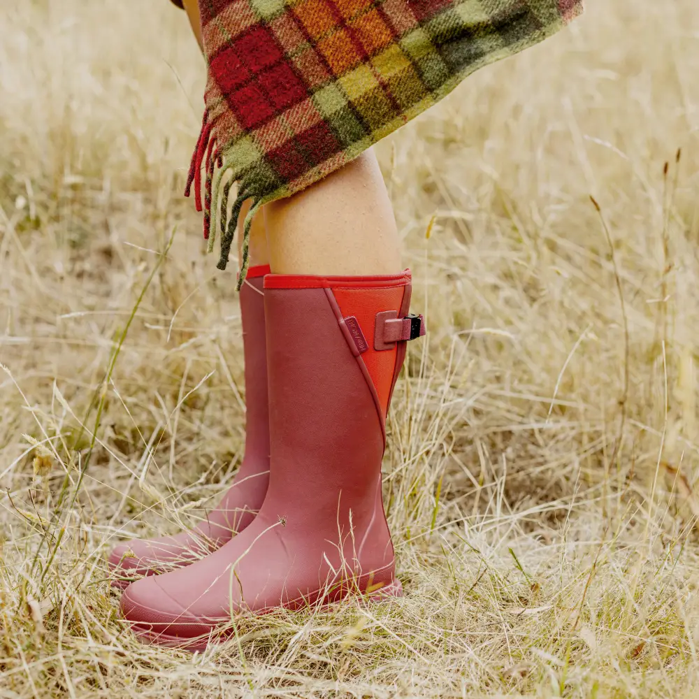 Darcy Mid Calf Wellington Boot // Beetroot & Red [Retired] - Image 4