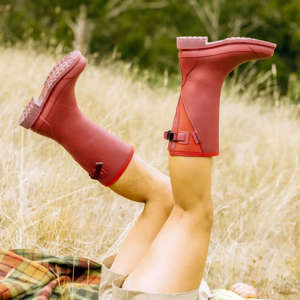 Darcy Mid Calf Wellington Boot // Beetroot & Red [Retired] - Image 5