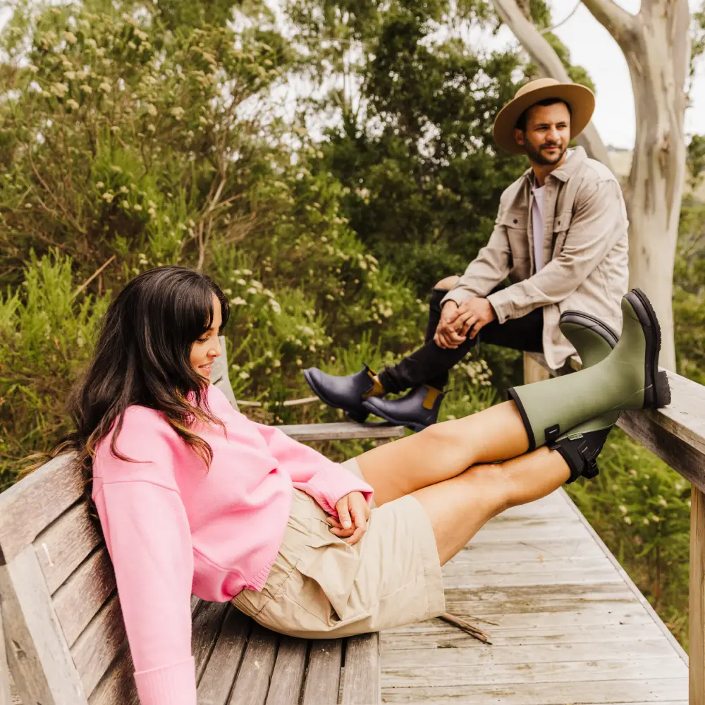 Darcy Mid Calf Wellington Boot // Moss Green [Retired] - Image 4