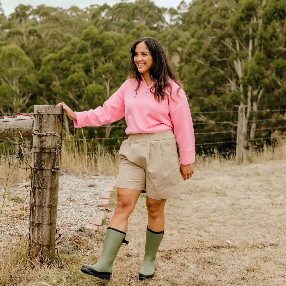 Darcy Mid Calf Wellington Boot // Moss Green [Retired] - Image 5