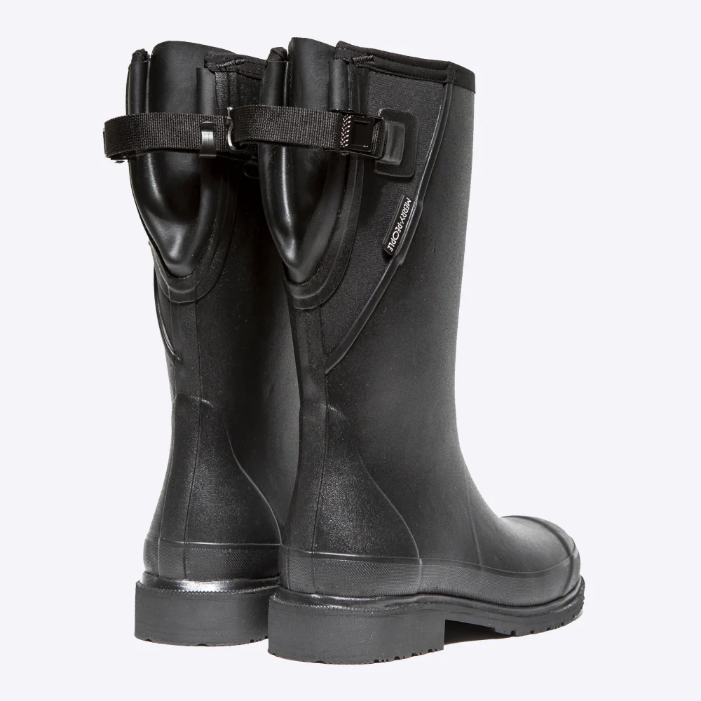 Darcy Mid Calf Wellington Boot // Black & Black [Retired] - Image 2