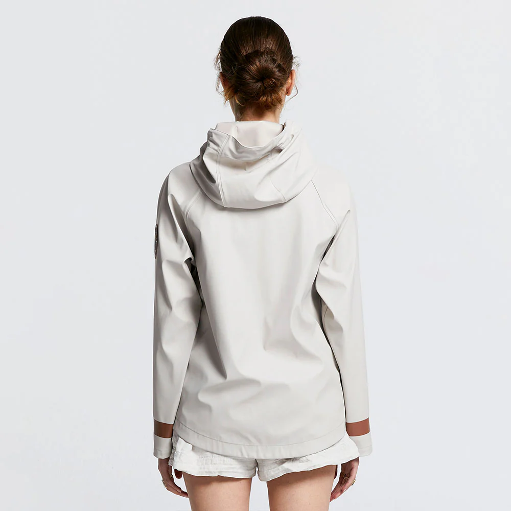 Merry People X Karen Walker Rain Jacket // Ecru & Chestnut [Retired] - Image 3