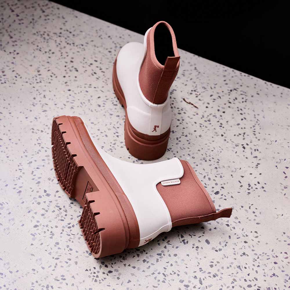 Merry People X Karen Walker Tully Boot // Ecru & Chestnut [Retired] - Image 6