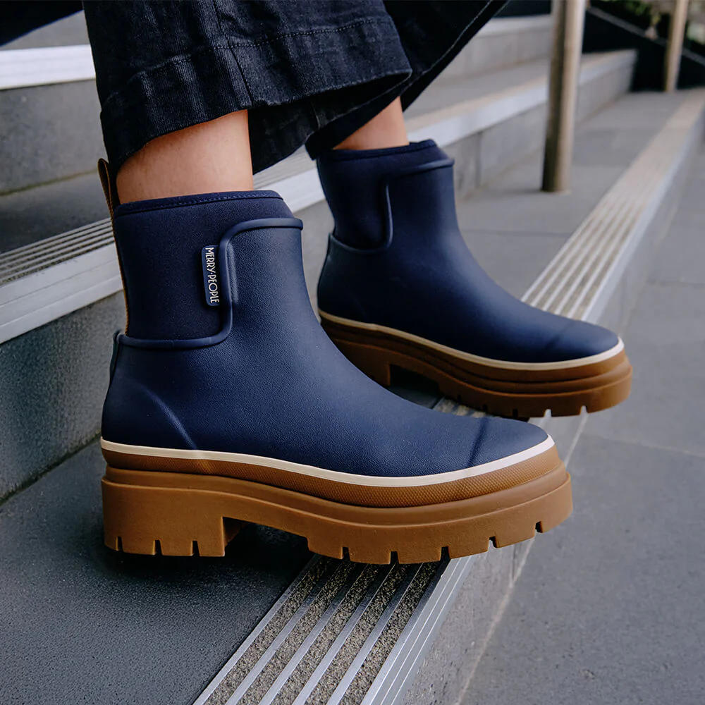 Merry People X Karen Walker Tully Boot // French Navy & Tan [Retired] - Image 10
