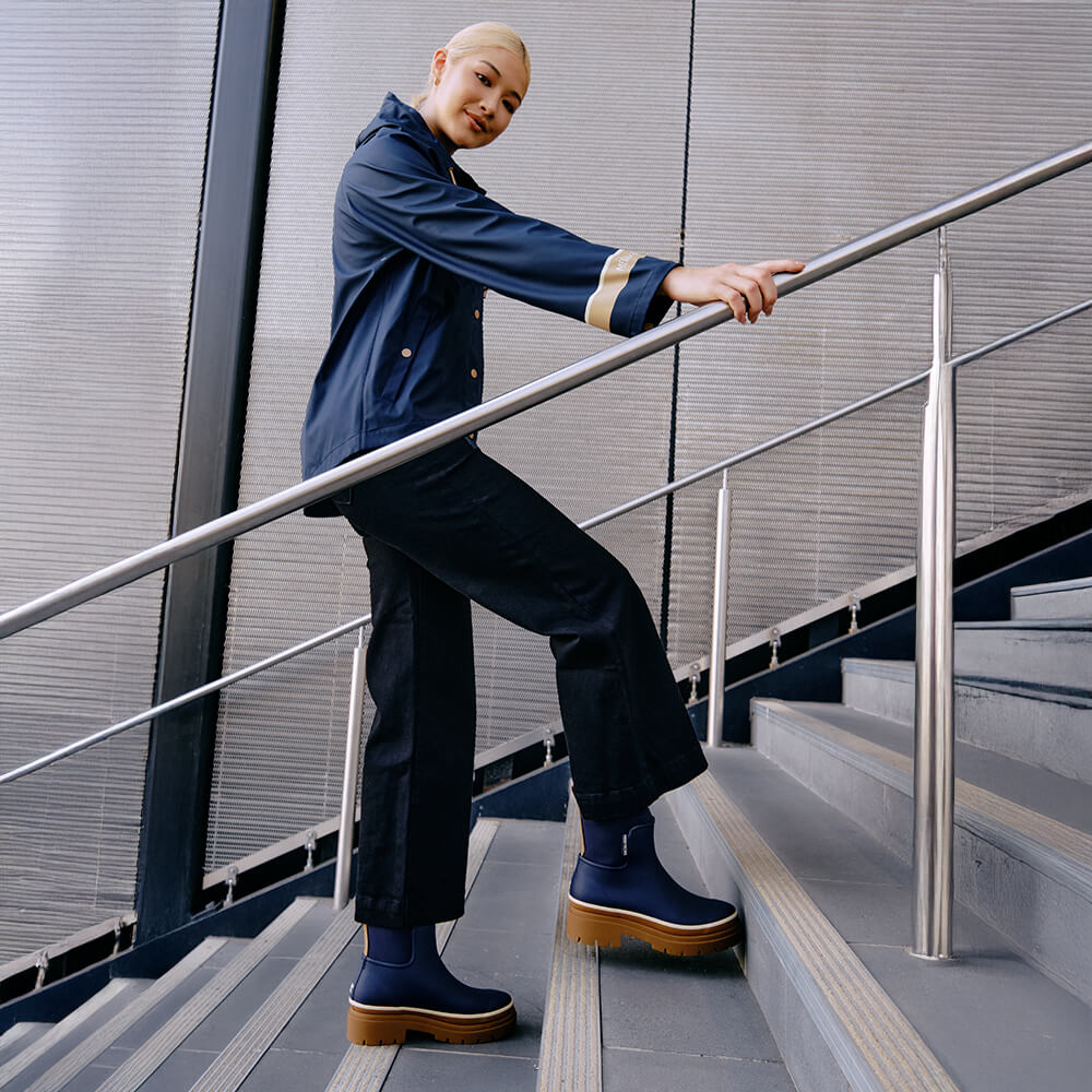 Merry People X Karen Walker Tully Boot // French Navy & Tan [Retired] - Image 9