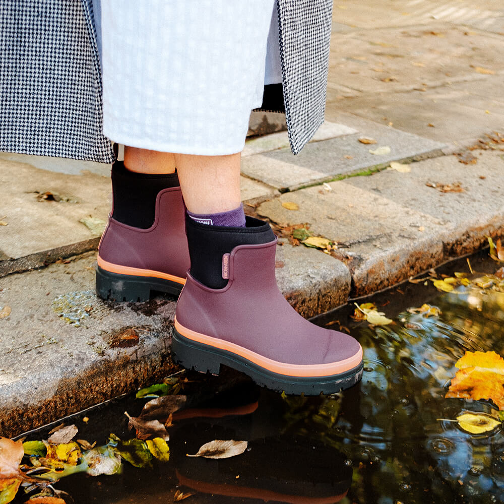 Tully Boot // Plum & Neon Orange - Image 6