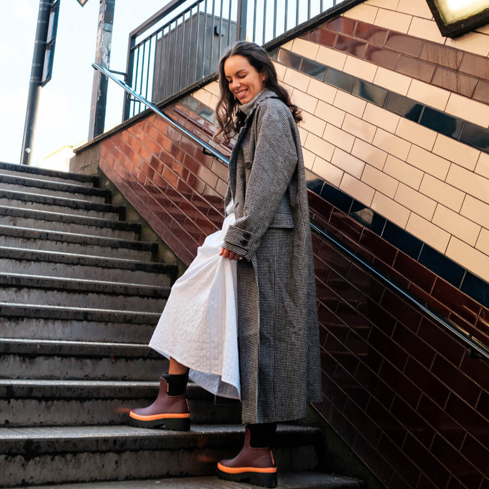 Tully Boot // Plum & Neon Orange - Image 7