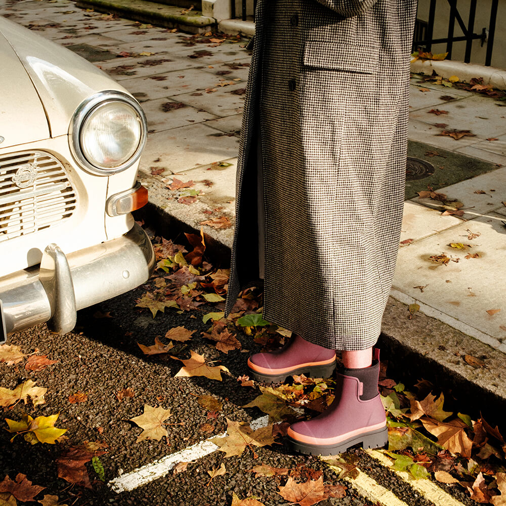 Tully Boot // Plum & Neon Orange - Image 8